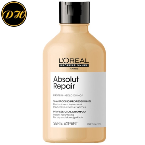 Dầu gội phục hồi tóc hư tổn L’Oréal Absolut Repair Gold Quinoa+ Protein 300ml